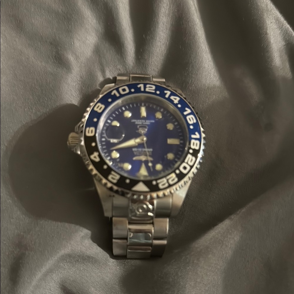 Invicta Blue and Silver Watch